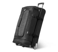 Amazon Essentials Wheeled Rolling Duffel Bag, Overnighter, Weekender, Expandable, 76.2 cm, Black