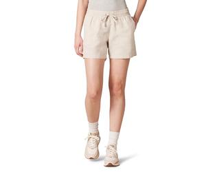 Amazon Essentials Women's 5” (13 cm) Inseam Drawstring Linen Blend Shorts (Available in Plus Size), Ecru, XS