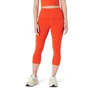 Amazon Essentials Women's Active FormFlex Buttery Soft High Waist 19" (48.3) Inseam Capri Pants Yoga Workout Leggings, Bright Red, S