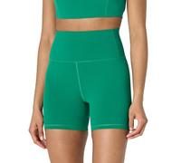 Amazon Essentials Women's Active FormFlex Buttery Soft High Waist 5" Yoga Biker Shorts, Emerald Green, Large