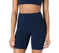 Amazon Essentials Women's Active FormFlex Buttery Soft High Waist 7” (18 cm) Biker Shorts with Pockets, Navy, XXL