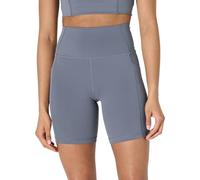 Amazon Essentials Women's Active FormFlex Buttery Soft High Waist 7” (18 cm) Biker Shorts with Pockets, Slate Grey, M