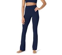 Amazon Essentials Women's Active FormFlex Buttery Soft High Waist Bootcut 31.5" Inseam Full Length Yoga Pant Leggings, Navy, XXL