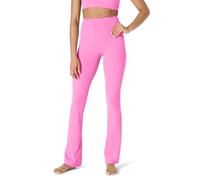 Amazon Essentials Women's Active FormFlex Buttery Soft High Waist Bootcut 31.5" Inseam Full Length Yoga Pant Leggings, Flamingo Pink, Large
