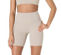 Amazon Essentials Women's Active FormFlex Buttery Soft High-Waist Cycling Shorts, Taupe, XS