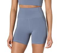 Amazon Essentials Women's Active FormFlex Buttery Soft High-Waist Yoga Cycling Biker Shorts, Slate Grey, XXL