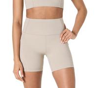 Amazon Essentials Women's Active FormFlex Buttery Soft High-Waist Yoga Cycling Biker Shorts, Taupe, M