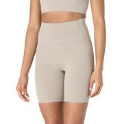 Amazon Essentials Women's Active FormFlex Buttery Soft High-Waist Yoga Cycling Biker Shorts, Taupe, XS
