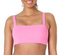 Amazon Essentials Women's Active FormFlex Buttery Soft Light Support Bandeau Sports Bra with Adjustable Straps, Flamingo Pink, S