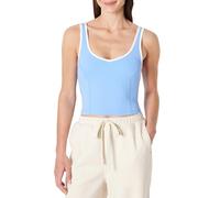 Amazon Essentials Women's Active FormFlex Buttery Soft Light Support Crop Tank Top with Bra