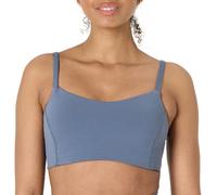 Amazon Essentials Women's Active FormFlex Buttery Soft Light Support Sweetheart Neck Yoga Sports Bra, Slate Grey, S