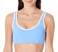 Amazon Essentials Women's Active FormFlex Buttery Soft Light Support V-Neck Sports Bra with Contrast Trim
