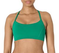 Amazon Essentials Women's Active FormFlex Buttery Soft Light Support Y-Back Thin Strap Yoga Sports Bra, Emerald Green, XS