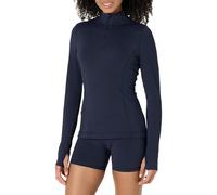 Amazon Essentials Women's Active FormFlex Buttery Soft Slim Fit Quarter Zip Long Sleeve Pullover Jacket, Navy, XL