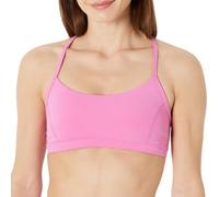 Amazon Essentials Women's Active FormFlex Buttery Soft Strappy Sports Bra Light Support Y-Back Yoga, Flamingo Pink, XL