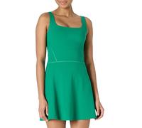 Amazon Essentials Women's Active FormFlex Buttery Soft Tank Tennis Dress with Built-in Bodysuit, Bra & Shorts, Emerald Green, S