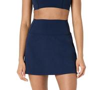Amazon Essentials Women's Active Formflex Buttery Soft Tennis Skirt with Built-In Shorts with Pockets, Navy, S