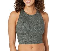 Amazon Essentials Women's Active Sculpt High Neck Racer Back Sports Bra Vest, Black Dots, L