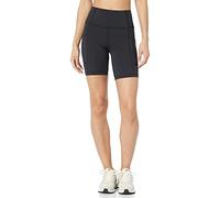 Amazon Essentials Women's Active Sculpt High Rise 7 Bike Shorts with Pockets, Black, Small