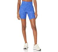 Amazon Essentials Women's Active Sculpt High Rise 7 Bike Shorts with Pockets, Multicolor Marble, Medium