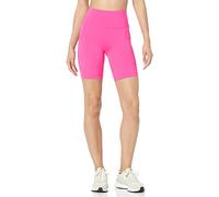Amazon Essentials Women's Active Sculpt High Rise 7 Bike Shorts with Pockets, Neon Pink, Medium