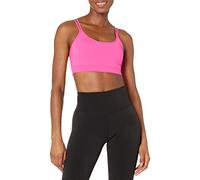 Amazon Essentials Women's Active Sculpt Strappy Back Sports Bra, Neon Pink, X-Small