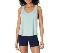 Amazon Essentials Women's Active Soft Cotton Racerback Relaxed Fit Lightweight Yoga Workout Tank with Drop Armholes, Light Blue, L
