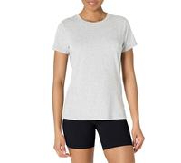Amazon Essentials Women's Active Soft Cotton Regular Fit Crewneck Short Sleeve Lightweight Yoga Workout T-Shirt, Light Grey Heather, XXL