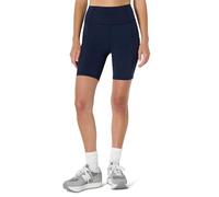 Amazon Essentials Women's Active Total Train High-Waist 7” (18cm) Gym Workout Biker Shorts with Pockets, Navy, XS