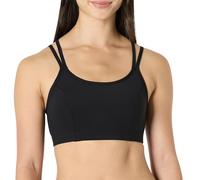 Amazon Essentials Women's Active Total Train Light-Support Strappy Back Gym Workout Sports Bra, Black, L