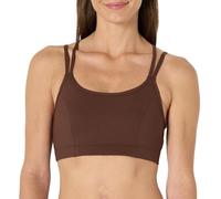 Amazon Essentials Women's Active Total Train Light-Support Strappy Back Gym Workout Sports Bra, Rich Hazel, L