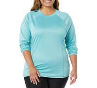 Amazon Essentials Women's AEW30160SS22 Rash Guard, Aqua Blue, XS (Manufacturer Size:8)