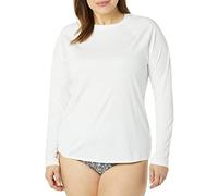 Amazon Essentials Women's AEW30160SS22 Rash Guard, White, M (Manufacturer Size:12)
