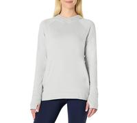 Amazon Essentials Women's Athletic Soft Performance Lightweight Long-Sleeve Pullover Hoodie Workout Top, Dove Space Dye, M