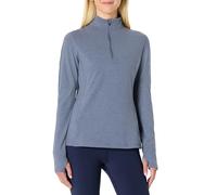 Amazon Essentials Women's Athletic Soft Performance Lightweight Quarter-Zip Long-Sleeve Workout Top, Slate Space Dye, XL