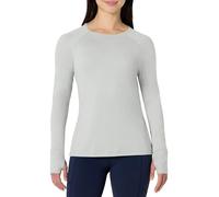 Amazon Essentials Women's Athletic Soft Performance Lightweight Stretch Long-Sleeve Layering Workout Top, Dove Space Dye, XXL
