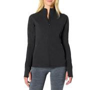 Amazon Essentials Women's Athletic Soft Performance Lightweight Zip-Up Workout Running Jacket, Black Space Dye, XXL