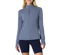 Amazon Essentials Women's Athletic Soft Performance Lightweight Zip-Up Workout Running Jacket, Slate Space Dye, M