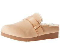 Amazon Essentials Women's Backless Shearling Memory Foam Mules, Sand Suede, 8 UK