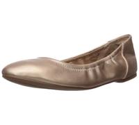 Amazon Essentials Women's Belice Ballet Flat, Rose Gold, 12 Wide
