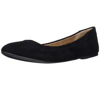 Amazon Essentials Women's Belice Slip On Ballet Flat, Black Microsuede, 4.5 UK