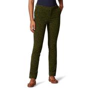 Amazon Essentials Women's Bi-Stretch Full Length Straight Leg Trouser, Black Olive Animal Print, 8