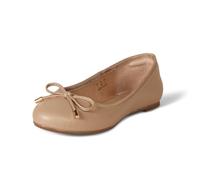 Amazon Essentials Women's Billie Ballet Flats, Beige, 3 UK