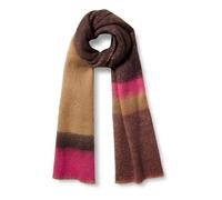 Amazon Essentials Women's Brushed Textured Scarf, Neon Pink/Dark Chestnut Brown, One Size