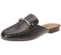 Amazon Essentials Women's Buckle Mule, Black Crocodile Print, 8 UK Wide
