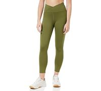 Amazon Essentials Women's Build Your Own Studio Sculpt Cross Waist Capri Length Leggings (Previously Core 10), Dark Olive, L