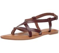 Amazon Essentials Women's Casual Strappy Sandal, Brown, 4.5 UK