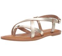 Amazon Essentials Women's Casual Strappy Sandal, Gold, 3 UK