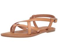Amazon Essentials Women's Casual Strappy Sandal, Natural, 6 UK
