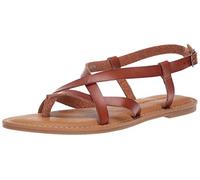 Amazon Essentials Women's Casual Strappy Sandal, Tan, 7 UK